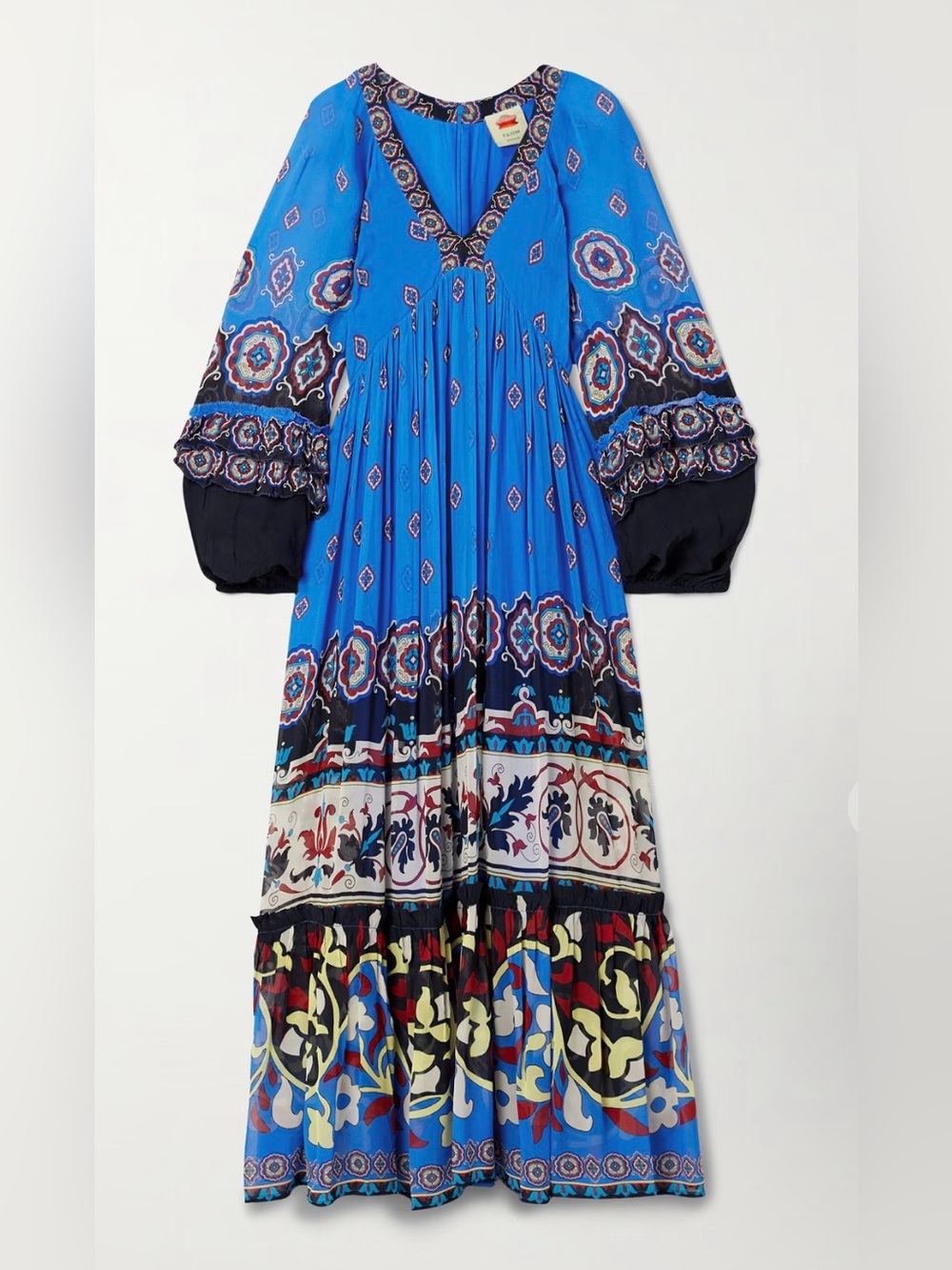 FARM Rio Ainka Tiles Blue Maxi Dress View 3